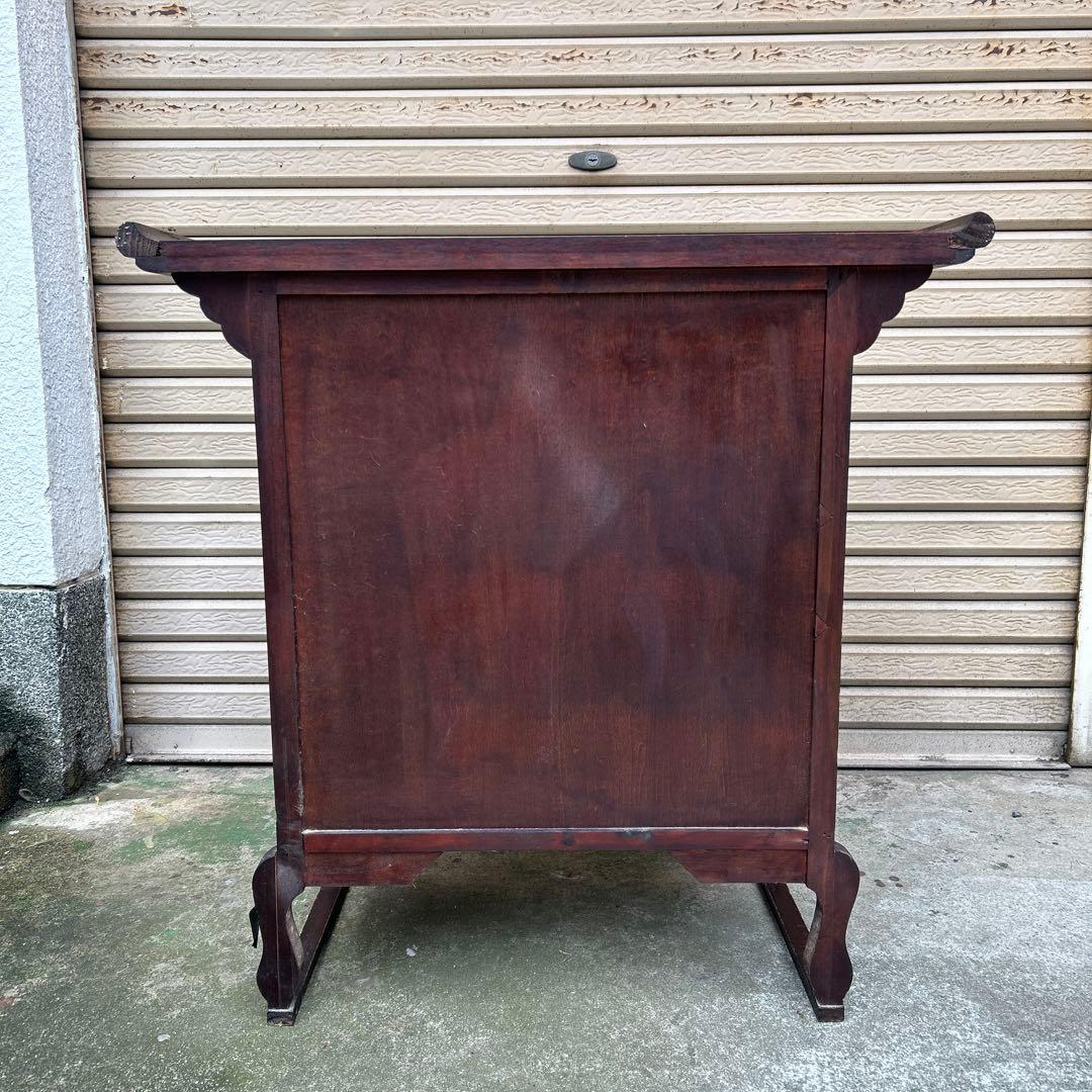 李朝家具　アンティーク　真鍮金具　脚付　キャビネット　薬箪笥　古民具