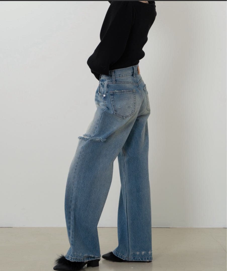 SENEE セニー　ルーズビンテージライクデニム Mサイズ