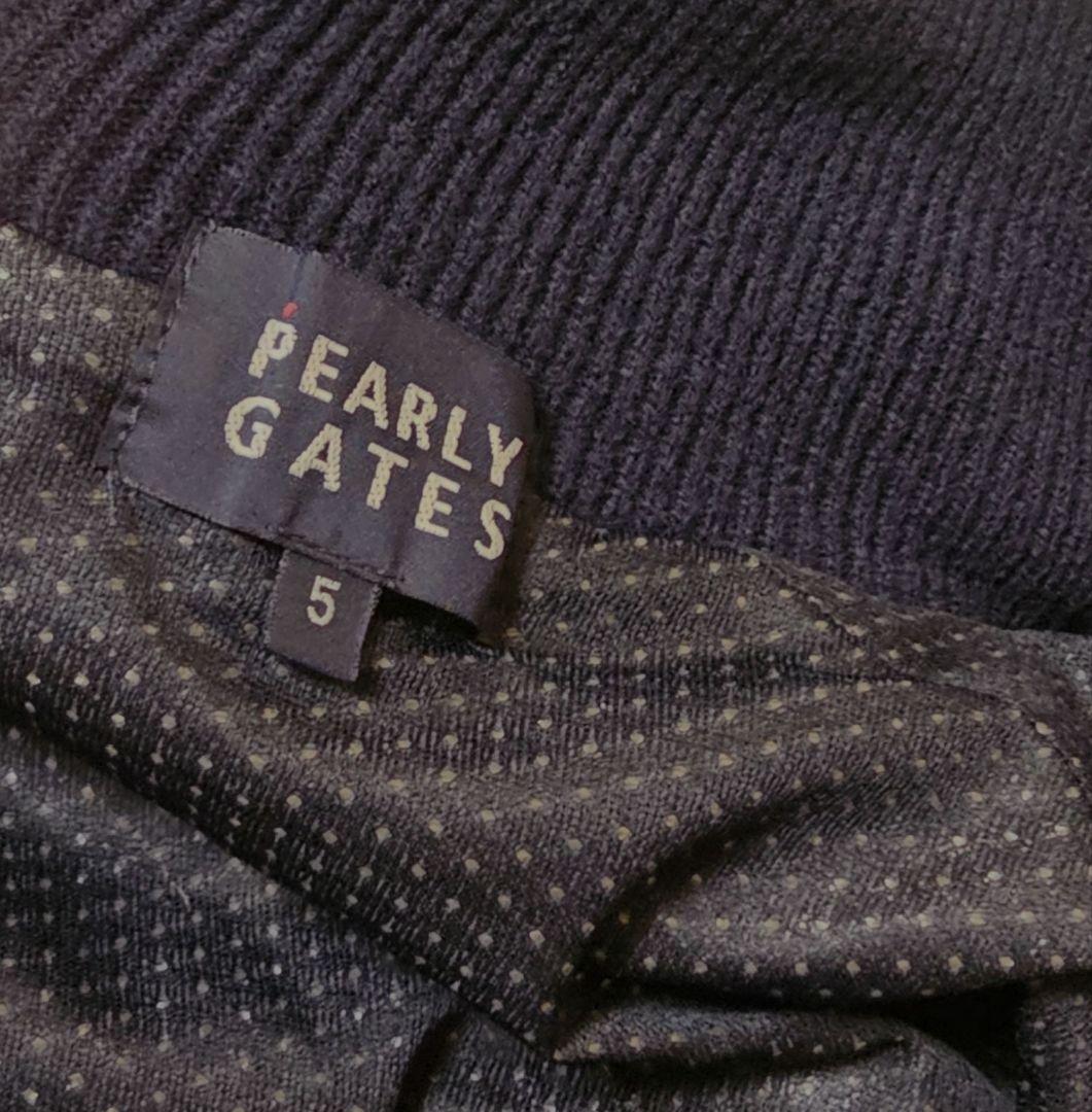 PEARY GATES ウール ジップアップ ニット ブルゾン ネイビー 濃紺色