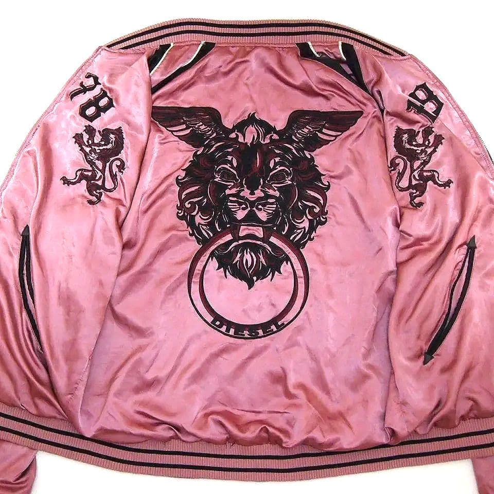 天使てち　美品★DIESEL1978　刺繍　ウルフ　リバーシブルスカジャン