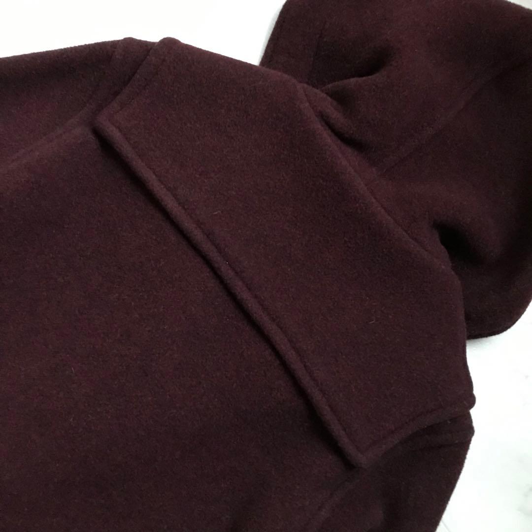 美品 マーガレットハウエル ダッフルコート 旧ロゴ 英国製 木製トグル ワイン