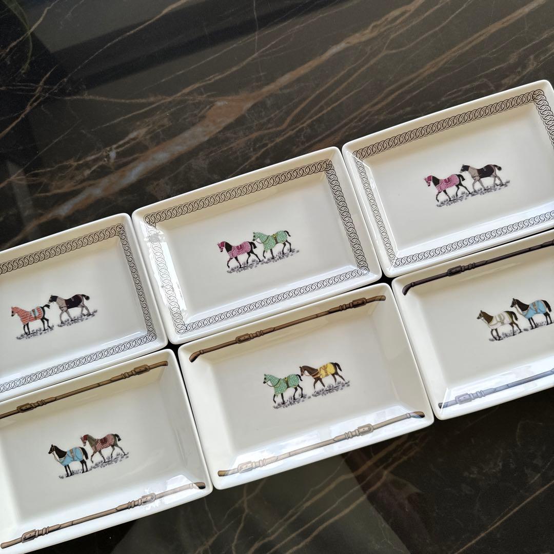 【新品/未使用】ポーセラーツ/馬柄プレート６点セット