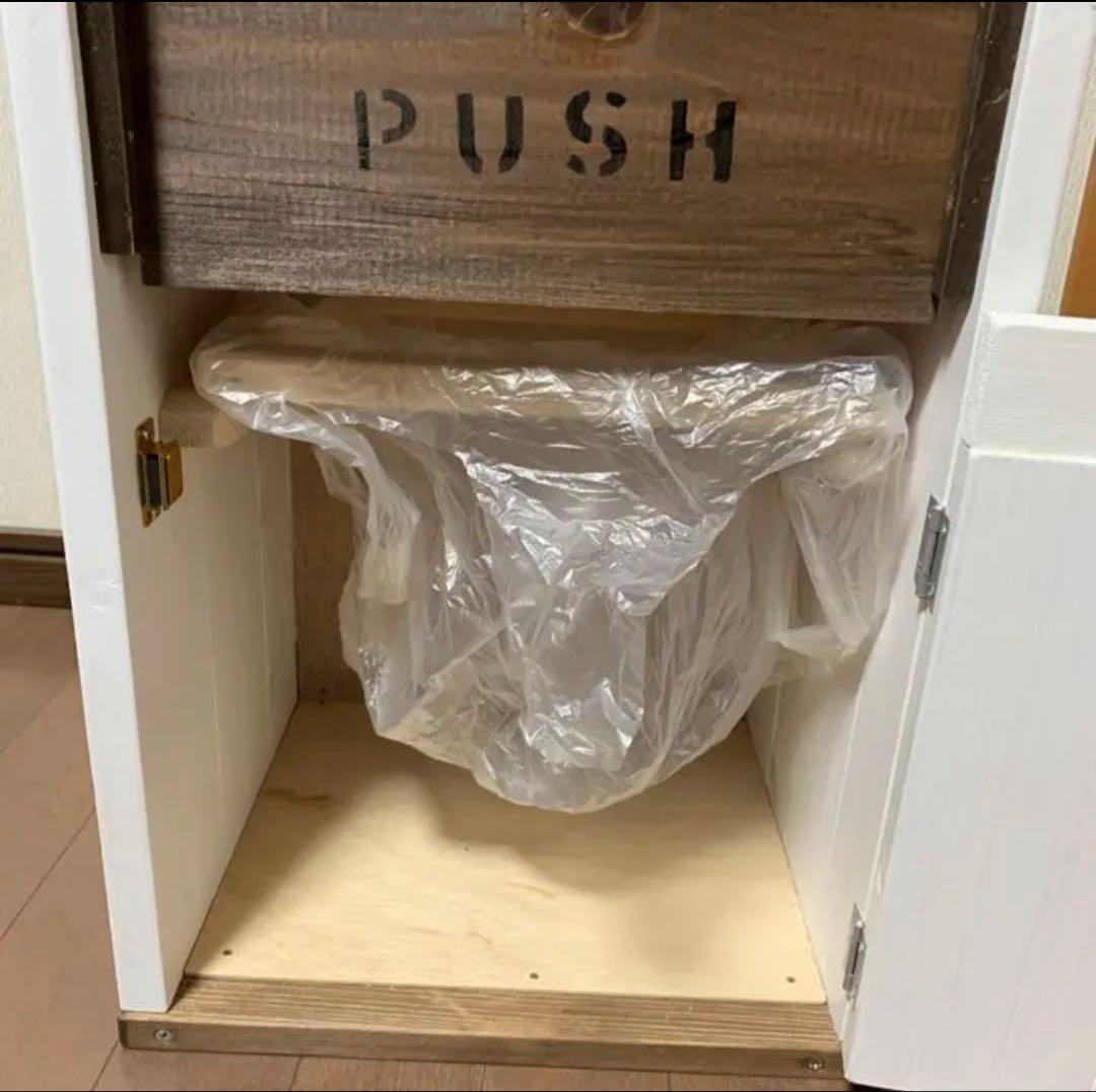 45L ダストボックス　黒茶　アメリカン　お洒落ゴミ箱　男前インテリア