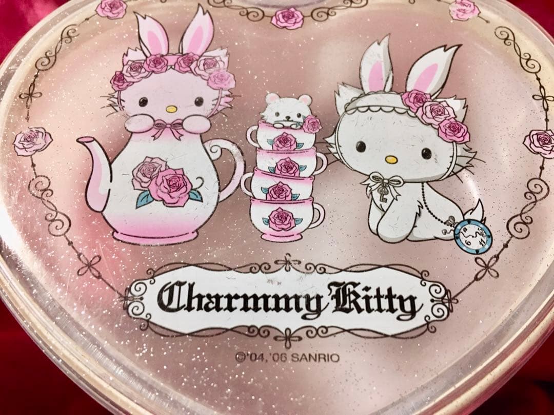 希少品レアシリーズうさ耳チャーミーキティーお弁当箱ハート型ランチボックスうさみみ