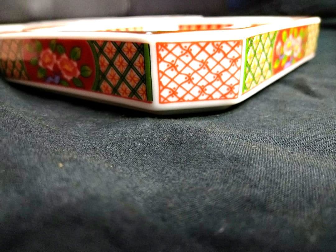 ♥希少５０年前のヴンテージ品⬛前畑陶器・美濃焼 ・庫山窯【高級金彩 】赤絵 4皿