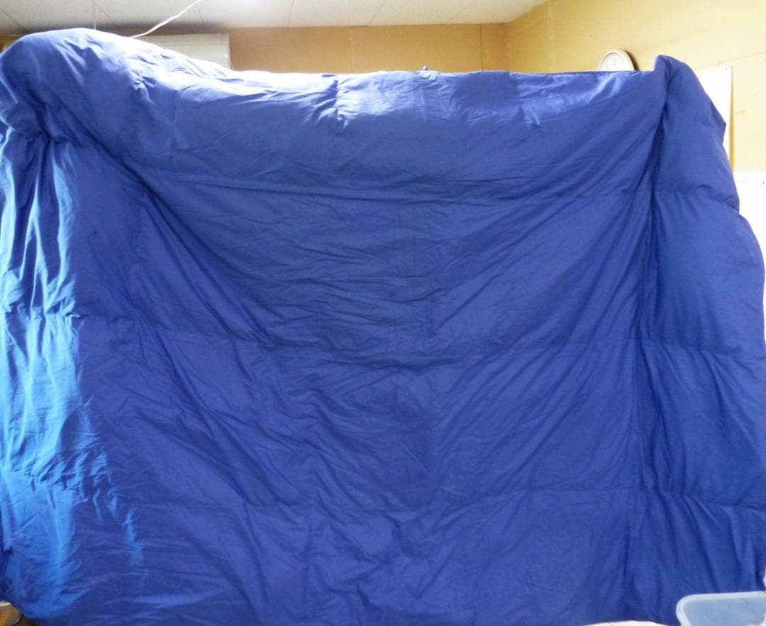 羽毛合い掛け布団 ナチュラルグースダウン95％ シングル ネイビー