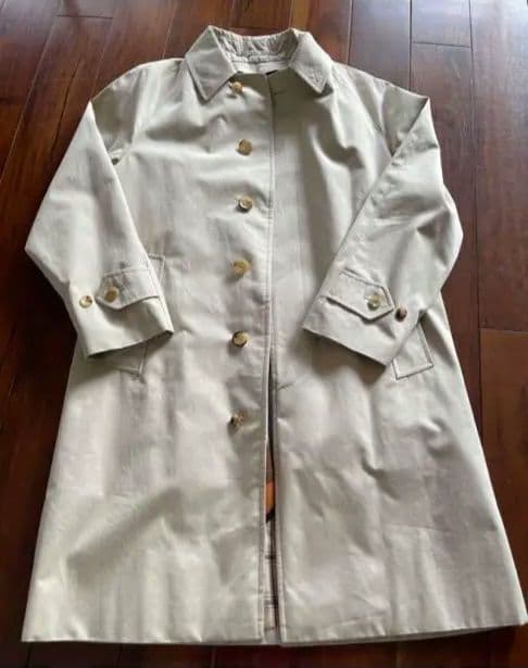 Grenfell 英国製 ステンカラーコート 36／着脱式ウールライナー付 美品