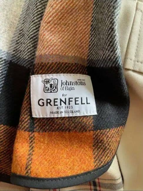 Grenfell 英国製 ステンカラーコート 36／着脱式ウールライナー付 美品