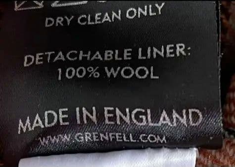 Grenfell 英国製 ステンカラーコート 36／着脱式ウールライナー付 美品