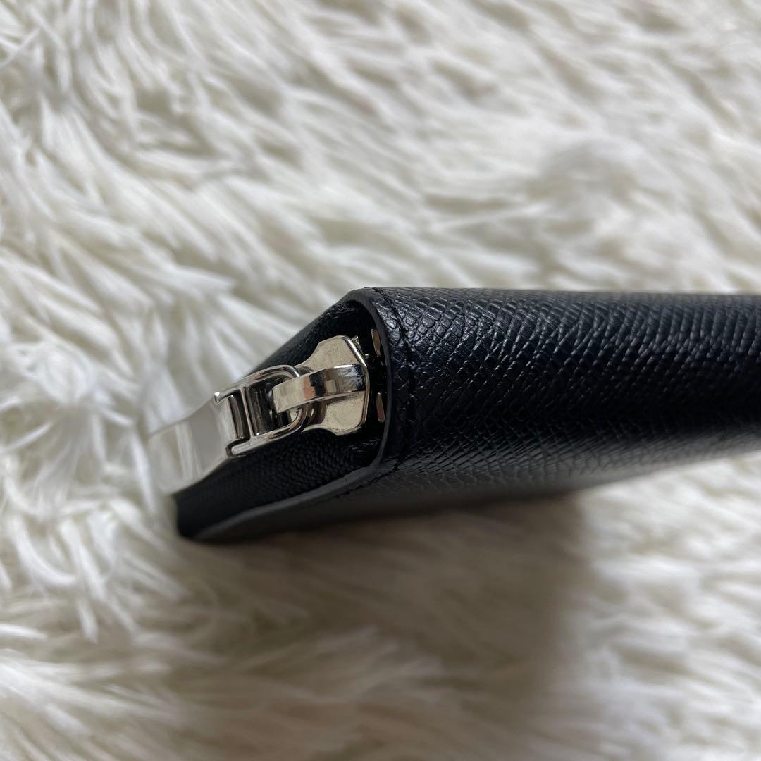 ペッレモルビダ ケース 財布 ラウンドファスナー サフィアーノ ブラック