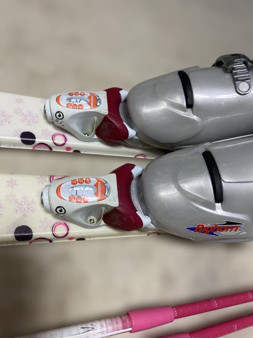 ダイナスター 140cm ブーツ23cm ストック調整式スキーセット 中古