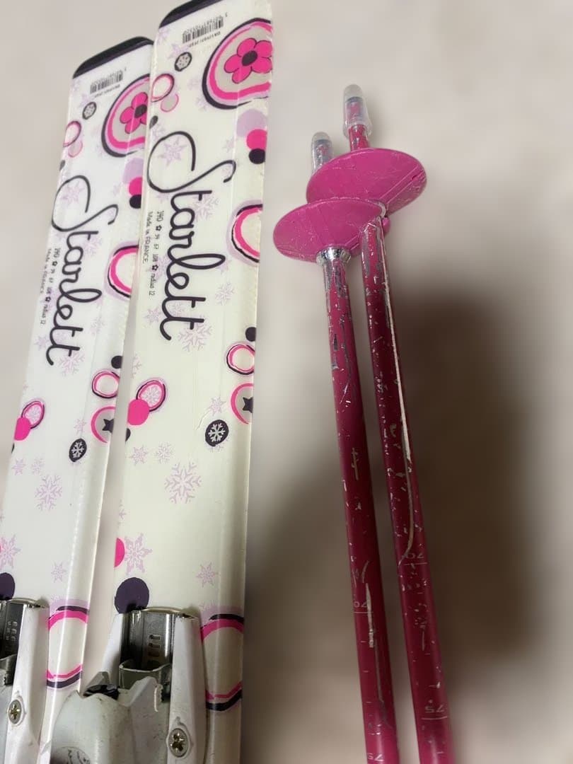 ダイナスター 140cm ブーツ23cm ストック調整式スキーセット 中古