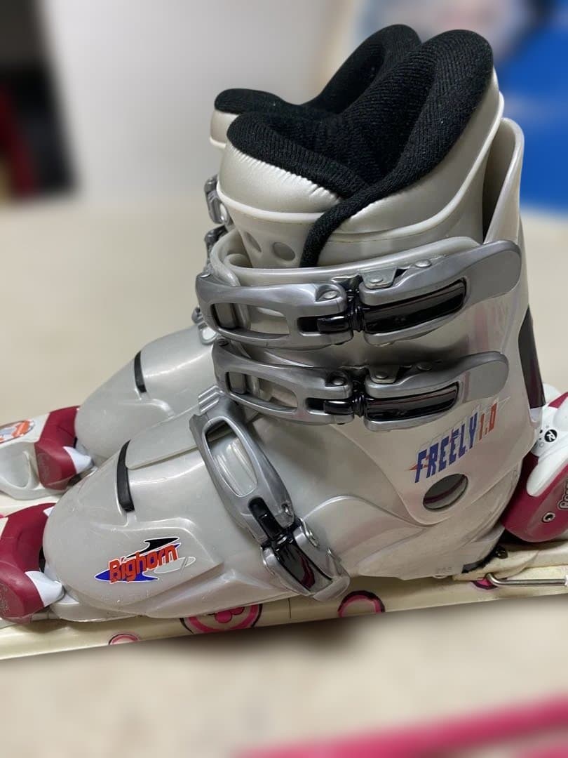 ダイナスター 140cm ブーツ23cm ストック調整式スキーセット 中古