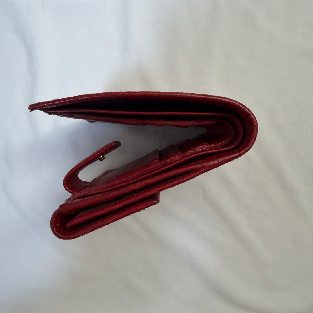 グッチ　二つ折り財布　GG　ボルドー