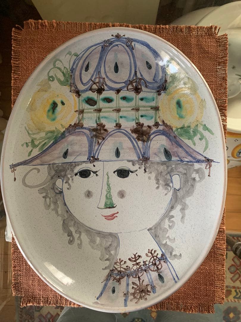 ビヨンヴィンブラッド　大型レアなスタジオ作品可愛い少女絵皿1955年初期作品！