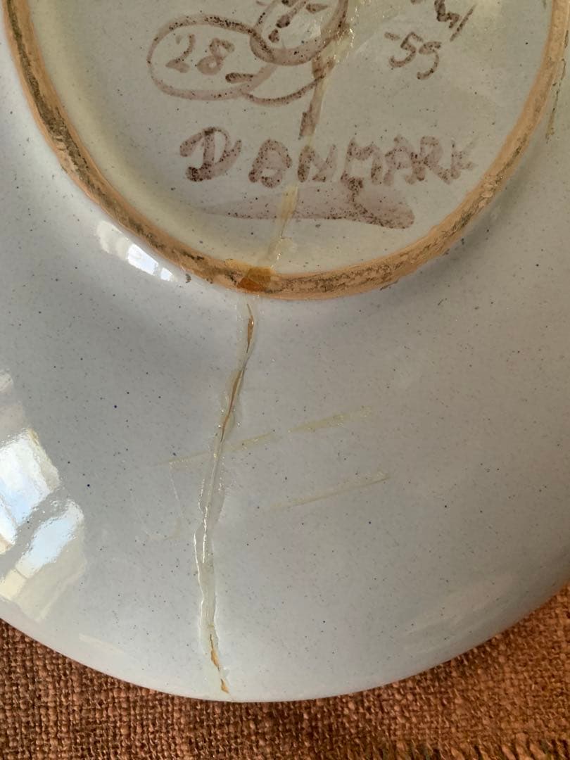 ビヨンヴィンブラッド　大型レアなスタジオ作品可愛い少女絵皿1955年初期作品！