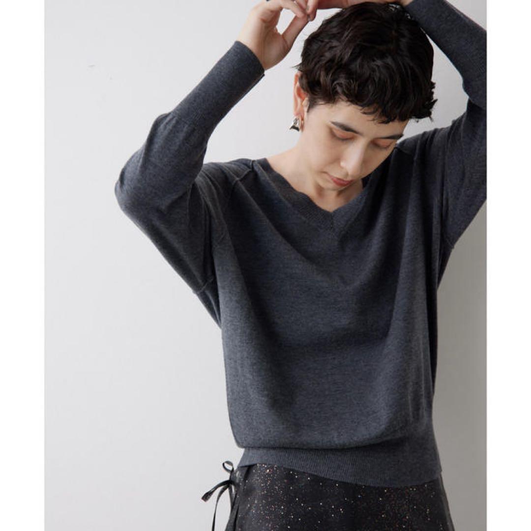 Whim Gazette ウールハイゲージⅤネックプルオーバー美品