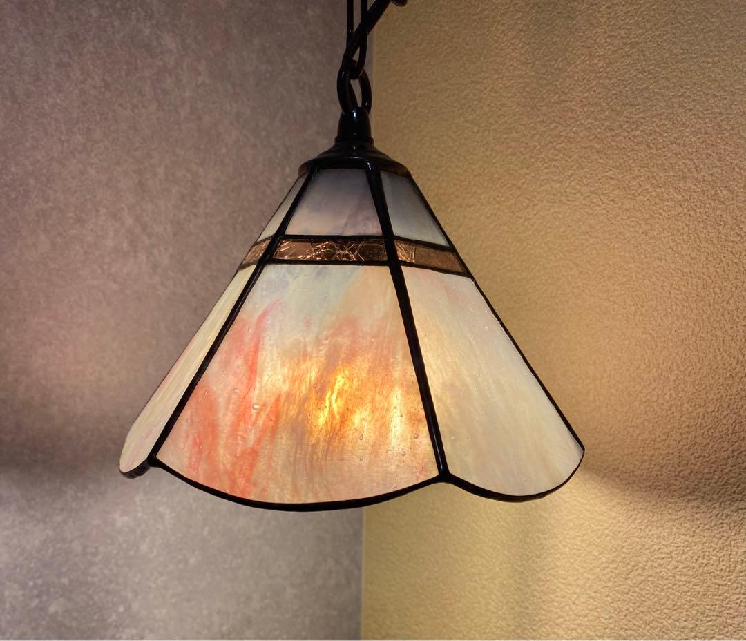 ステンドガラスペンダントライト 装飾工芸品規格（ミニステンドグラス付き）