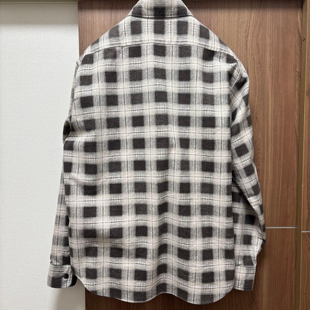 トップス subculture BLOCK CHECK SHIRT / BLACK