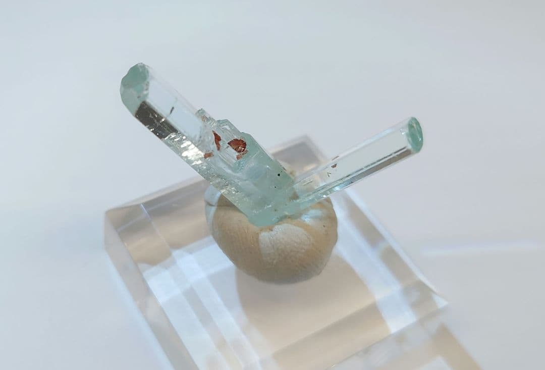 パキスタン産　アクアマリン　スペサルティンガーネット　共生