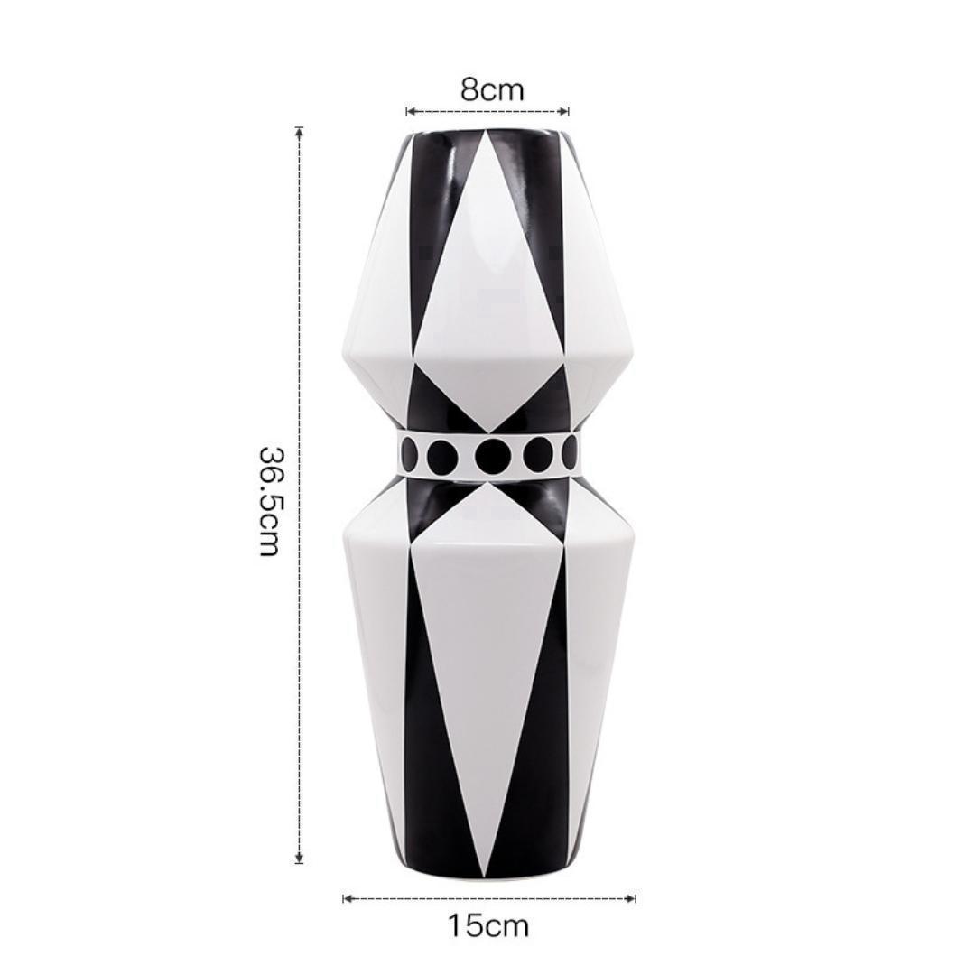 花瓶 モノトーン お正月フラワーアレンジ 高級感 オシャレ 海外 陶器 新品