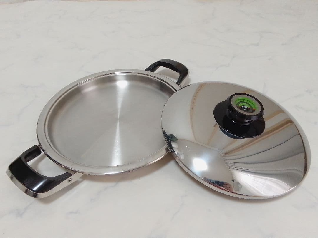 AMC グリドル 内径約24cm 浅鍋 両手鍋 IH不可