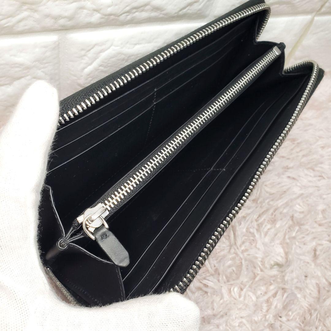 最新モデル dunhill ダンヒル ロゴ総柄 ラウンドファスナー長財布 極美品