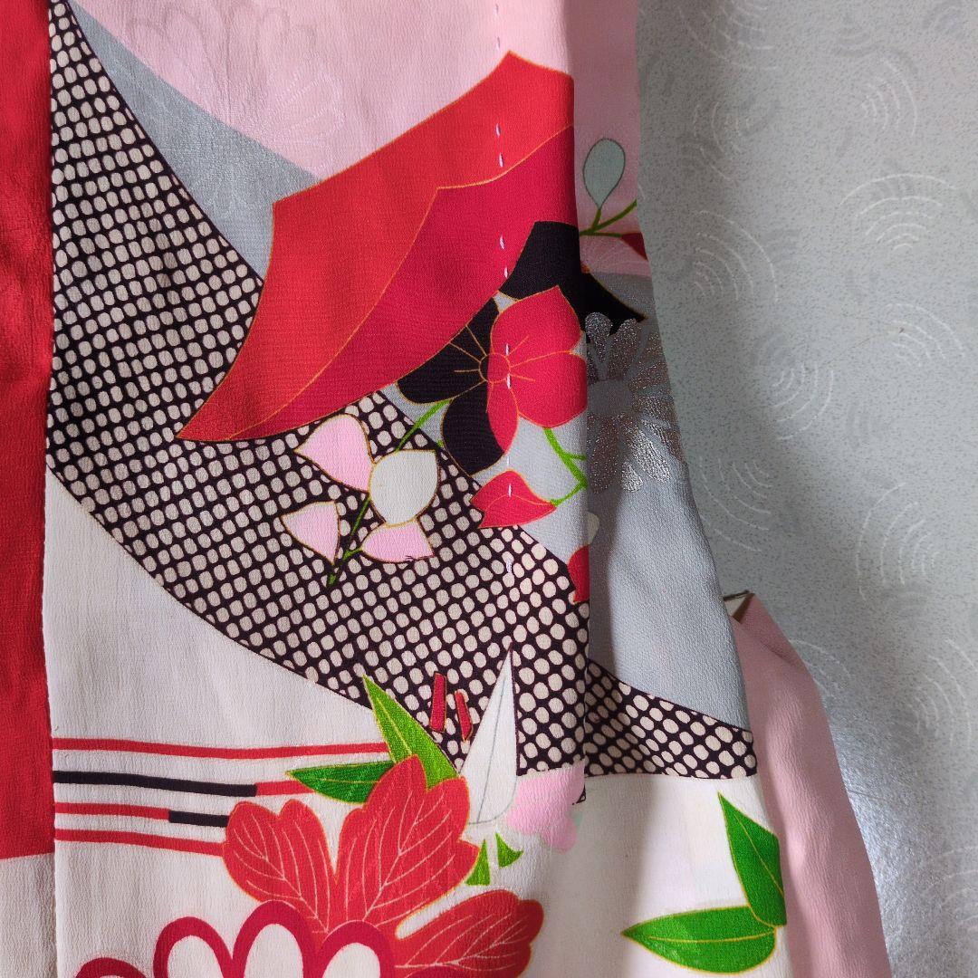 七五三３歳女の子正絹手作りの被布（中綿無し）