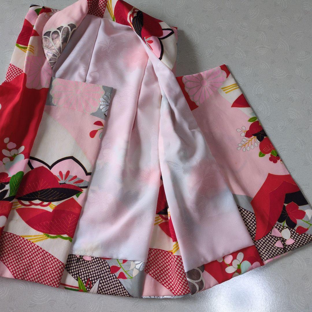 七五三３歳女の子正絹手作りの被布（中綿無し）