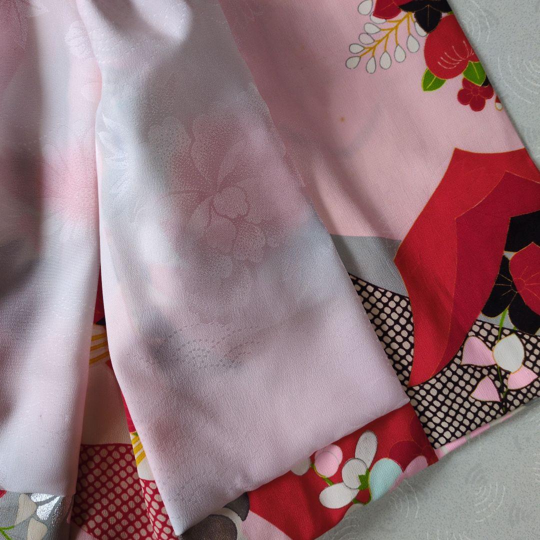 七五三３歳女の子正絹手作りの被布（中綿無し）