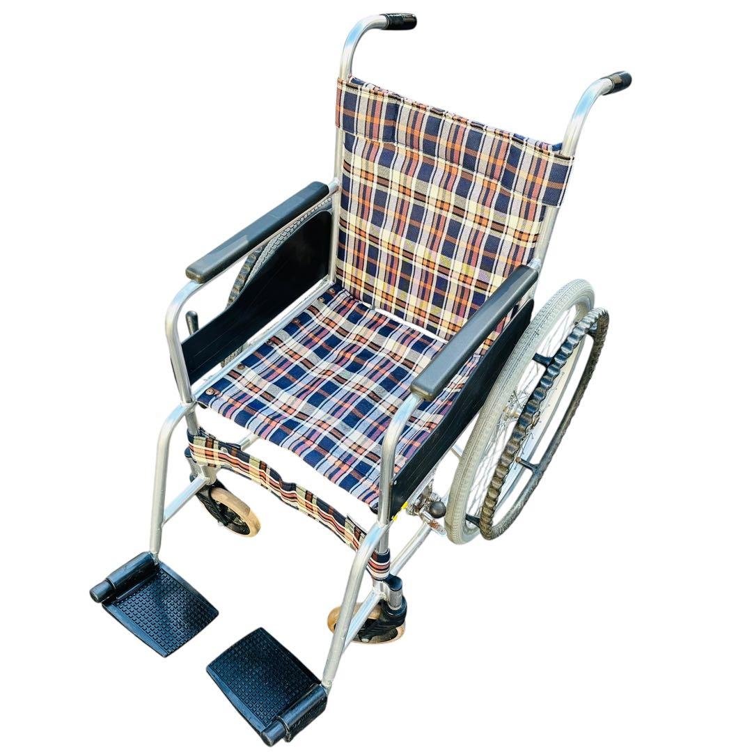 松永製作所　AR-100 自走用 車椅子 チェック柄