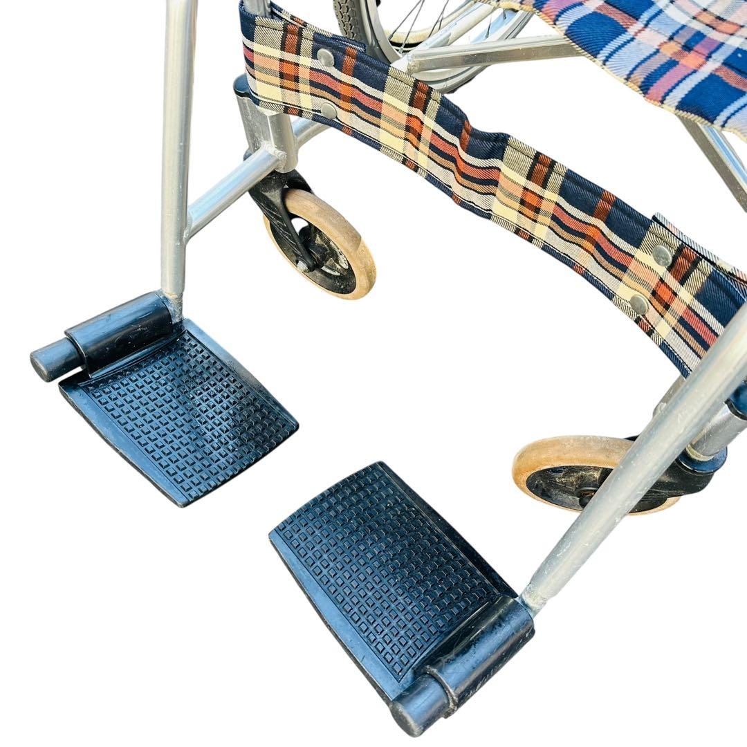 松永製作所　AR-100 自走用 車椅子 チェック柄