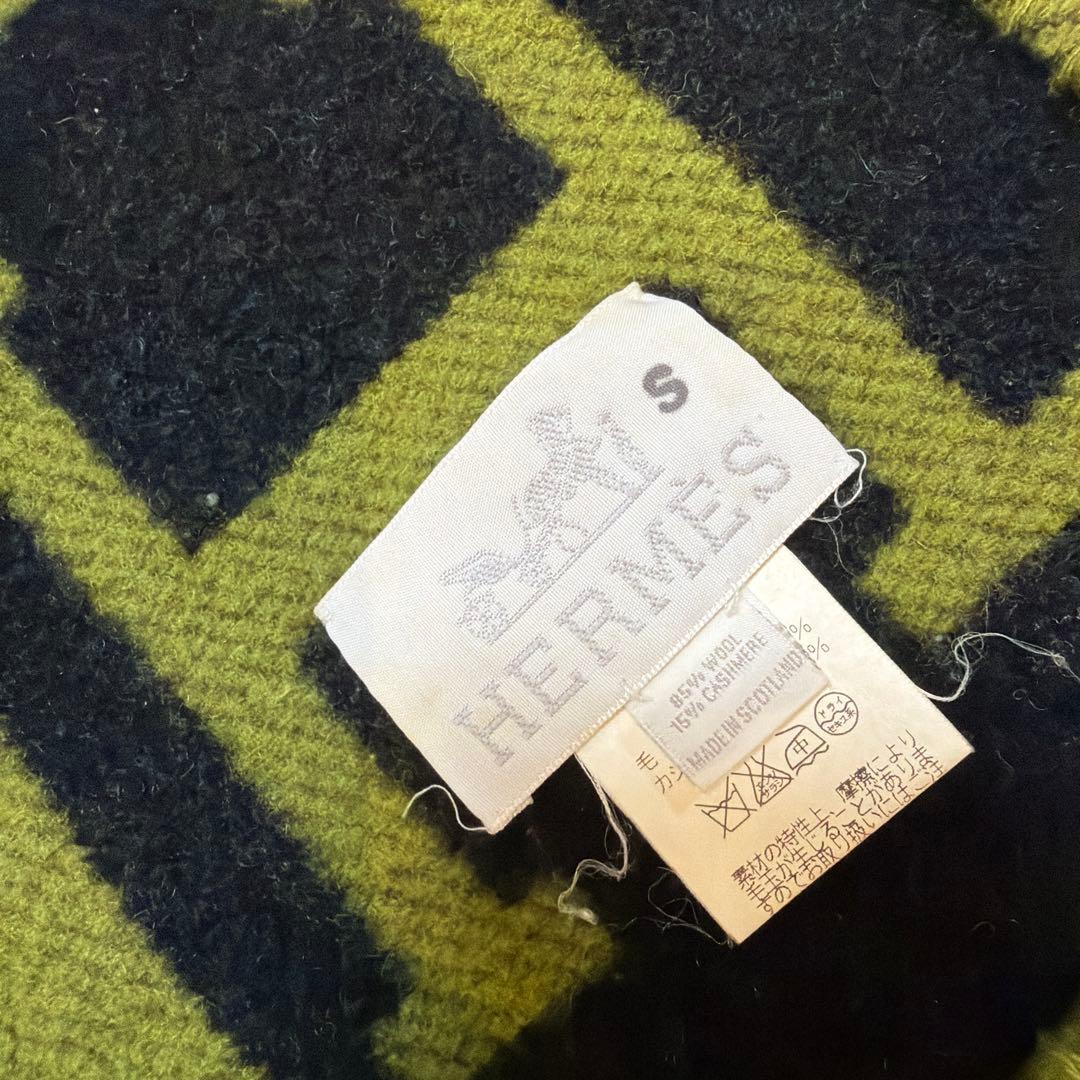 HERMES Avalon throw blanket 85%ウー15%カシミア