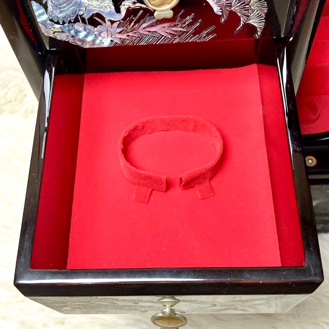 【未来】螺鈿細工 漆工芸 アクセサリーケース 宝石箱 韓国伝統工芸