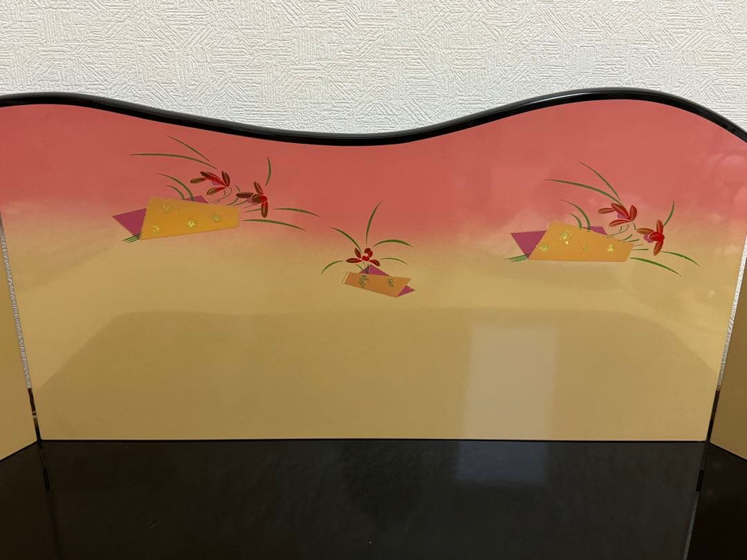 雛人形　飾り台　屏風　人形の秀月　平安絵巻雛