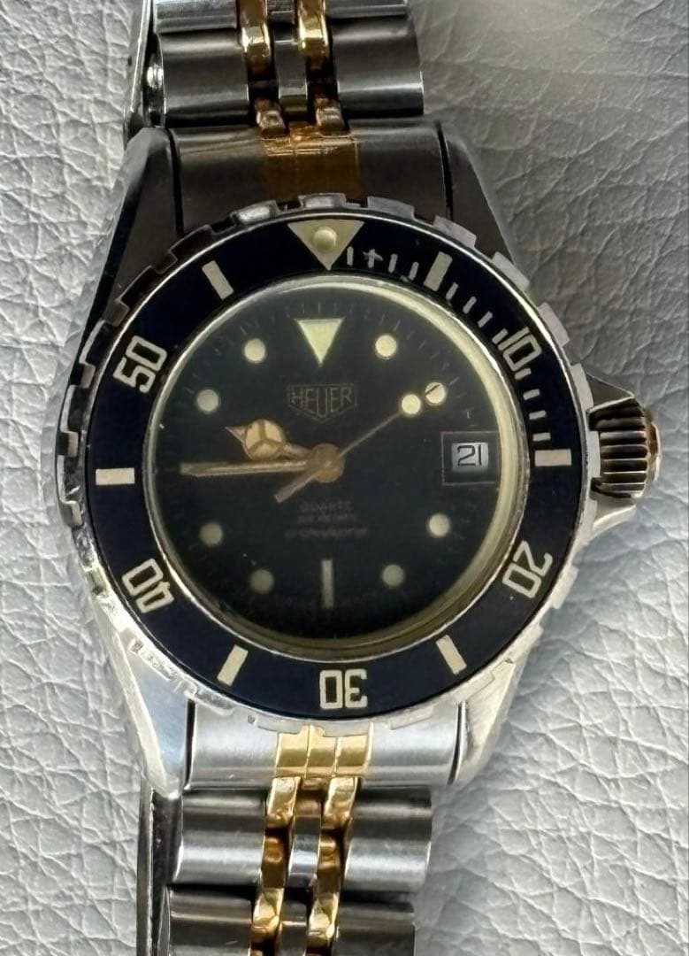 稼働 タグホイヤー HEUER ホイヤー　980.018 クォーツ　ブラック