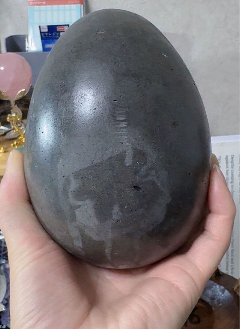 MY SS-0191本物保証 高品質 天然水晶 恐龍卵 金銭運　アメジスト