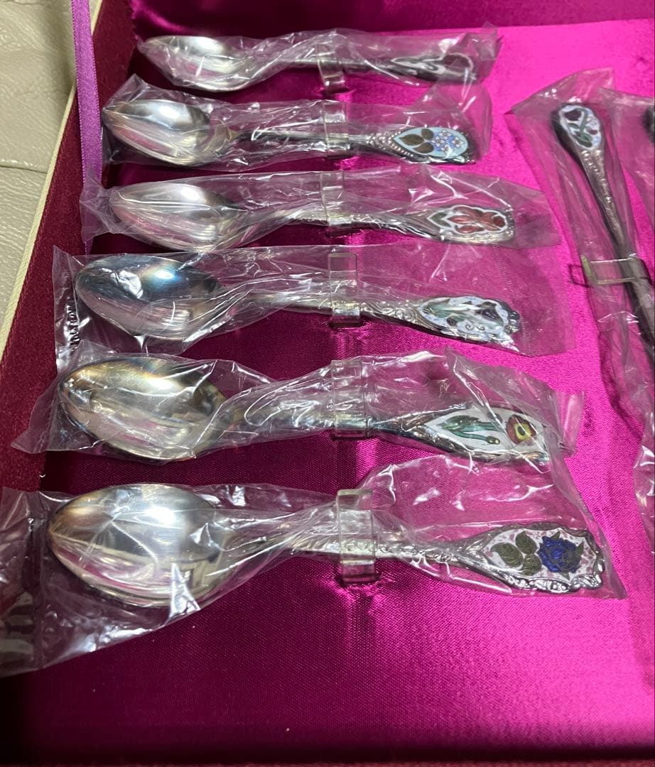 新品未使用　ガーランド　カトラリー24本セット　銀　千趣会　花　昭和レトロ