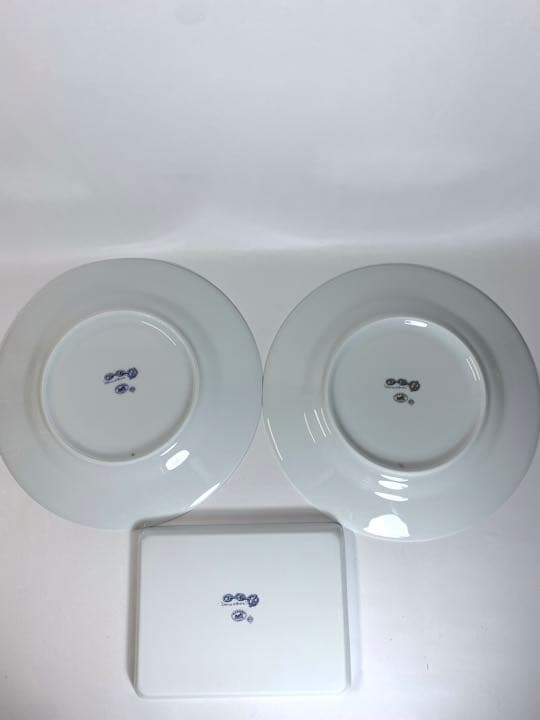 エルメス　シェーヌダンクル　丸皿2枚&スクエアプレート1枚セット