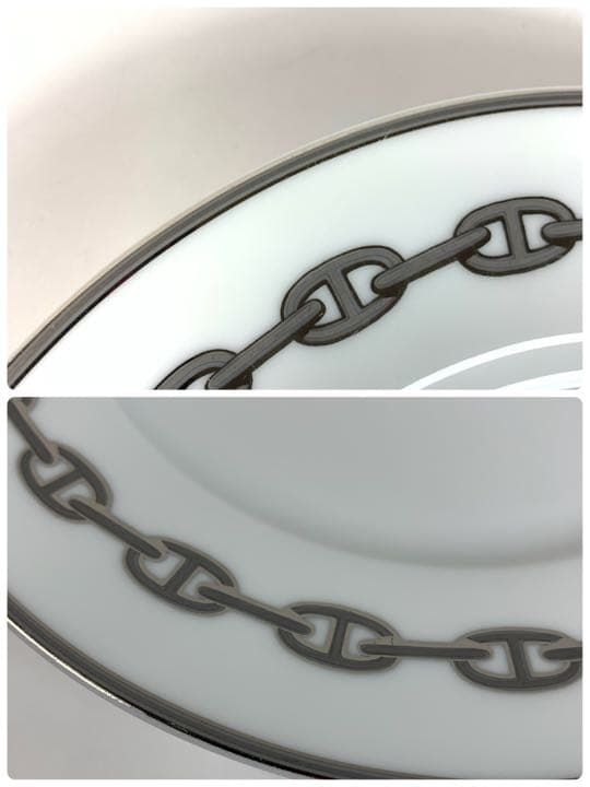 エルメス　シェーヌダンクル　丸皿2枚&スクエアプレート1枚セット