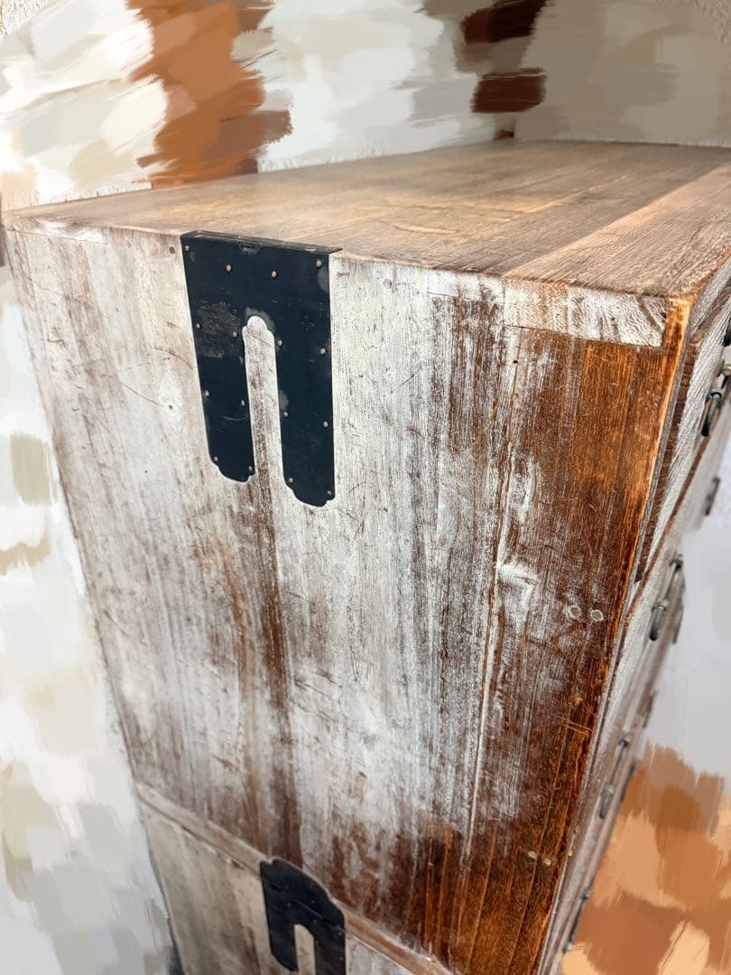 【値下げ】送料込み　中古　桐箪笥　着物　2段構成　6段引き出し