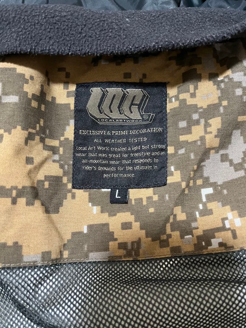 90s local art work デジカモ ハードシェルジャケット　L