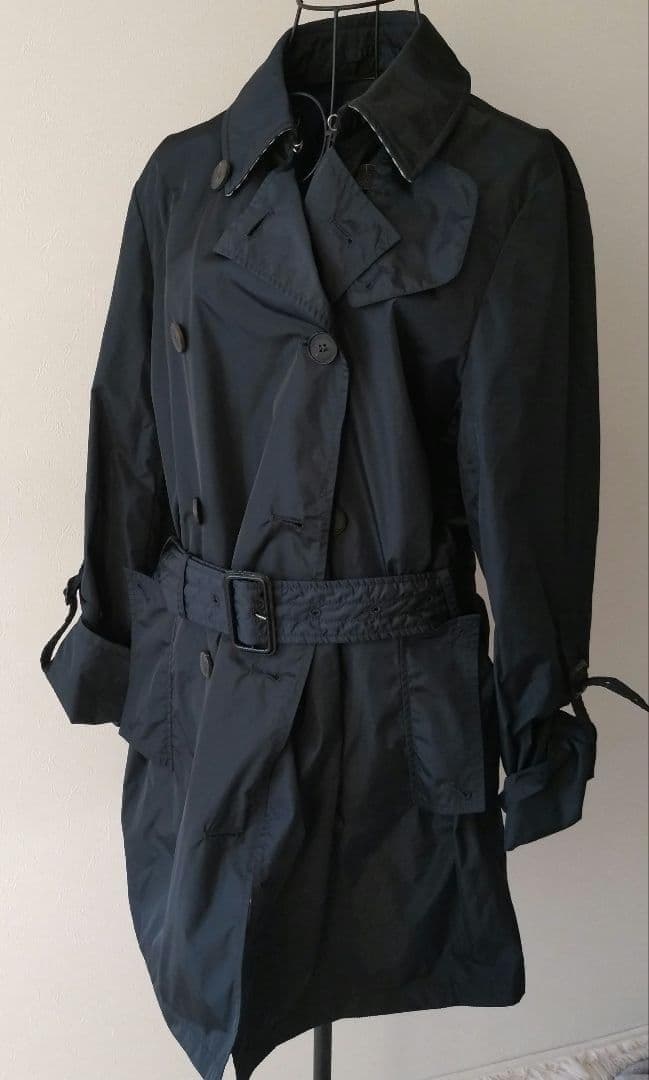 美品♡アクアスキュータム レディース トレンチコート ネイビー 44 XL
