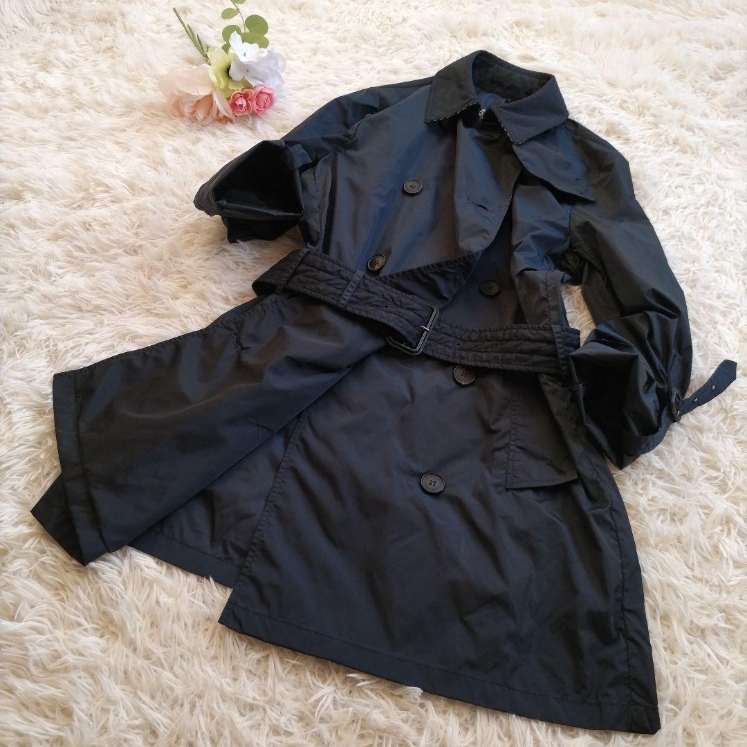 美品♡アクアスキュータム レディース トレンチコート ネイビー 44 XL