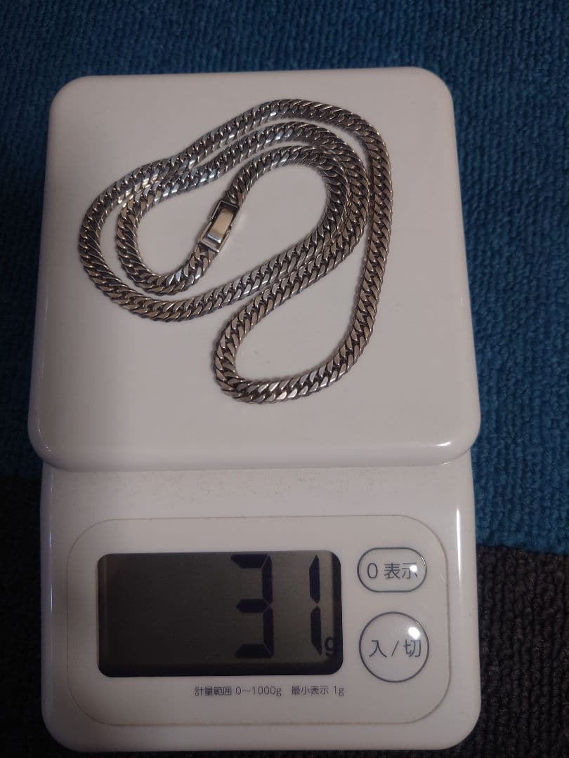 れ*れ様 シルバー925 喜平 6面ダブルネックレス 中折式 31グラム