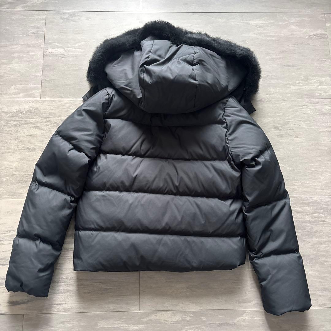 URBAN RESEARCH ラビットフードストレッチショートダウン36 黒