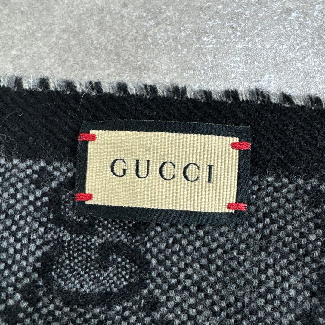 GUCCI グッチ GG柄 リバーシブル マフラー ストール ショール