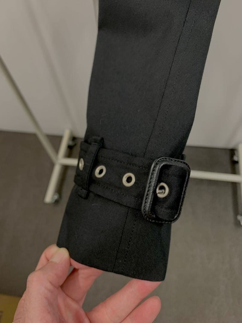 サンローランブラック トレンチコート ロング丈エディスリマン 38サイズ