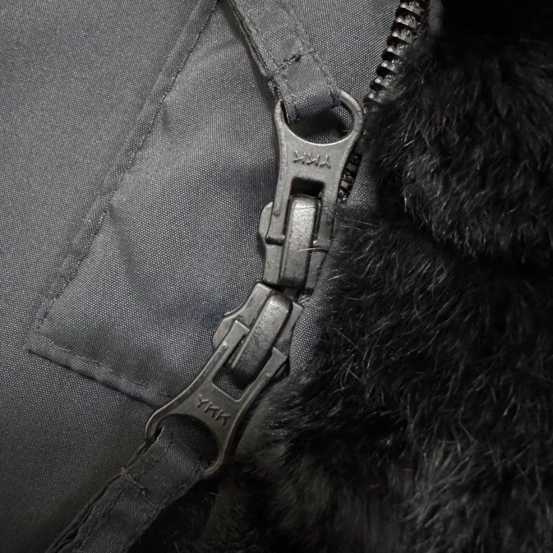 ダイアグラム　ダウンベスト　レッキス　ラビット　フード　脱着可能　ブラック　36