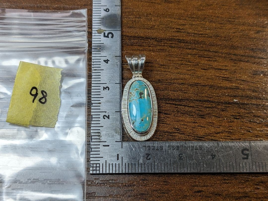 専用 彫金 ネックレス モダンネイティブ ターコイズ 98